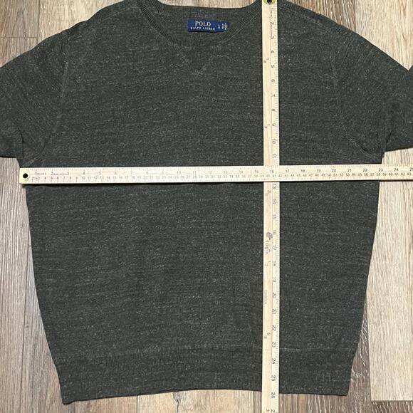 Polo Ralph Lauren Heather Green Crew Neck Sweater Pullover Mens L Preppy Classic - Picture 7 of 7